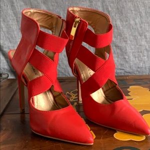 Strapped Red Heels
